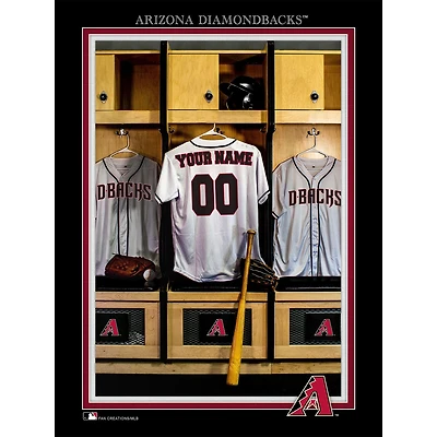 Arizona Diamondbacks 12'' x 16'' Personalized Team Jersey Print