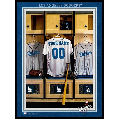 Los Angeles Dodgers 12'' x 16'' Personalized Team Jersey Print