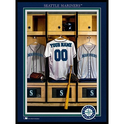 Seattle Mariners 12'' x 16'' Personalized Team Jersey Print