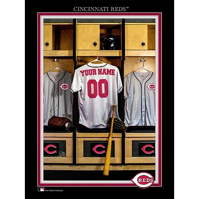Cincinnati Reds 12'' x 16'' Personalized Team Jersey Print