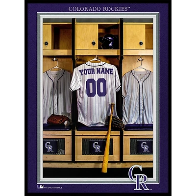 Colorado Rockies 12'' x 16'' Personalized Team Jersey Print