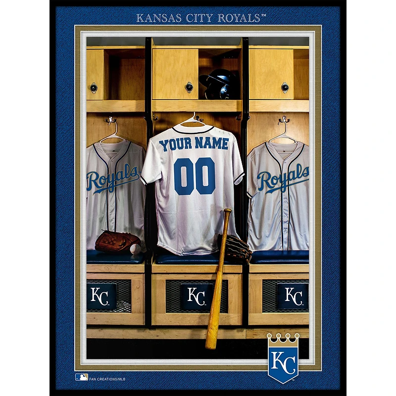 Kansas City Royals 12'' x 16'' Personalized Team Jersey Print