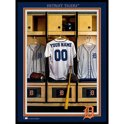 Detroit Tigers 12'' x 16'' Personalized Team Jersey Print