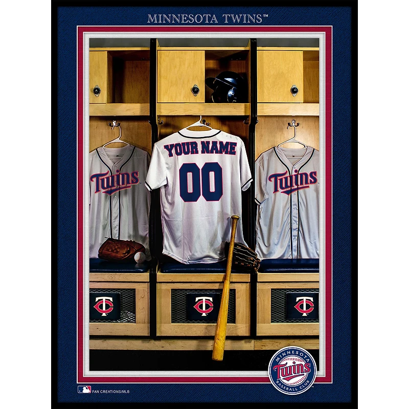 Minnesota Twins 12'' x 16'' Personalized Team Jersey Print
