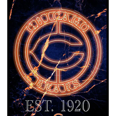 Black Chicago Bears 12'' x 16'' Framed Circle Logo Print
