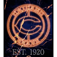 Black Chicago Bears 12'' x 16'' Framed Circle Logo Print