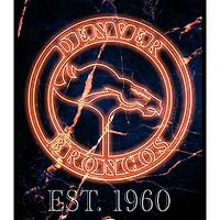 Black Denver Broncos 12'' x 16'' Framed Circle Logo Print