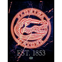Black Florida Gators 12'' x 16'' Framed Circle Logo Print