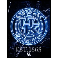 Black Kentucky Wildcats 12'' x 16'' Framed Circle Logo Print