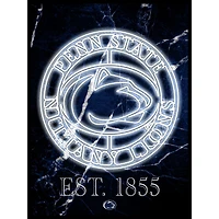 Black Penn State Nittany Lions 12'' x 16'' Framed Circle Logo Print
