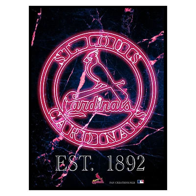 Black St. Louis Cardinals 12'' x 16'' Framed Circle Logo Print