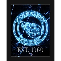 Black Tennessee Titans 12'' x 16'' Framed Circle Logo Print