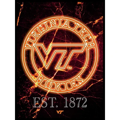 Black Virginia Tech Hokies 12'' x 16'' Framed Circle Logo Print