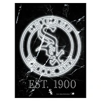 Black Chicago White Sox 12'' x 16'' Framed Circle Logo Print