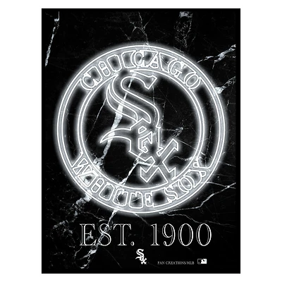 Black Chicago White Sox 12'' x 16'' Framed Circle Logo Print