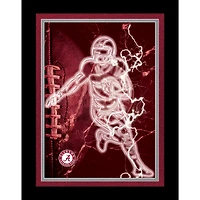 Black Alabama Crimson Tide 12'' x 16'' Framed Neon Player Print