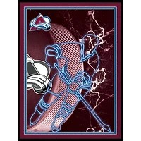 Black Colorado Avalanche 12'' x 16'' Framed Neon Player Print