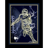Black Georgia Southern Eagles 12'' x 16'' Framed Neon Player Print