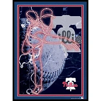 Black Philadelphia Phillies 12'' x 16'' Framed Neon Player Print