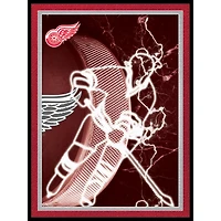 Black Detroit Red Wings 12'' x 16'' Framed Neon Player Print