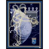 Black Kansas City Royals 12'' x 16'' Framed Neon Player Print