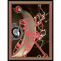 Black Ottawa Senators 12'' x 16'' Framed Neon Player Print