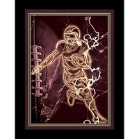 Black Texas State Bobcats 12'' x 16'' Framed Neon Player Print