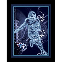 Black Tennessee Titans 12'' x 16'' Framed Neon Player Print