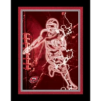Black Western Kentucky Hilltoppers 12'' x 16'' Framed Neon Player Print