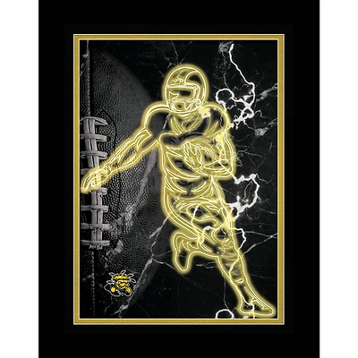 Black Wichita State Shockers 12'' x 16'' Framed Neon Player Print