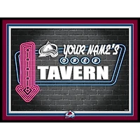 Colorado Avalanche 12'' x 16'' Personalized Framed Neon Tavern Print