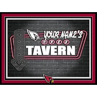 Black Arizona Cardinals 12'' x 16'' Personalized Framed Neon Tavern Print