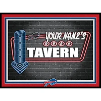 Black Buffalo Bills 12'' x 16'' Personalized Framed Neon Tavern Print