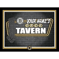 Boston Bruins 12'' x 16'' Personalized Framed Neon Tavern Print