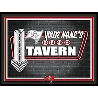 Black Tampa Bay Buccaneers 12'' x 16'' Personalized Framed Neon Tavern Print