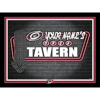 Carolina Hurricanes 12'' x 16'' Personalized Framed Neon Tavern Print