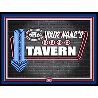 Montreal Canadiens 12'' x 16'' Personalized Framed Neon Tavern Print
