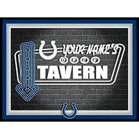 Black Indianapolis Colts 12'' x 16'' Personalized Framed Neon Tavern Print