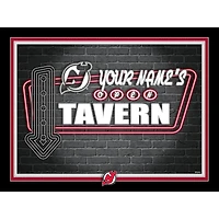 New Jersey Devils 12'' x 16'' Personalized Framed Neon Tavern Print