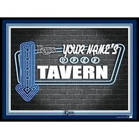 Black Tampa Bay Rays 12'' x 16'' Personalized Framed Neon Tavern Print