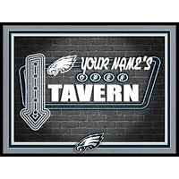 Black Philadelphia Eagles 12'' x 16'' Personalized Framed Neon Tavern Print