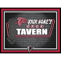 Black Atlanta Falcons 12'' x 16'' Personalized Framed Neon Tavern Print