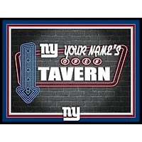 Black New York Giants 12'' x 16'' Personalized Framed Neon Tavern Print