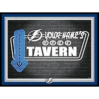 Tampa Bay Lightning 12'' x 16'' Personalized Framed Neon Tavern Print