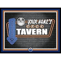 Edmonton Oilers 12'' x 16'' Personalized Framed Neon Tavern Print