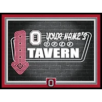 Black Ohio State Buckeyes 12'' x 16'' Personalized Framed Neon Tavern Print