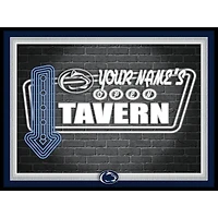 Black Penn State Nittany Lions 12'' x 16'' Personalized Framed Neon Tavern Print
