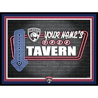 Florida Panthers 12'' x 16'' Personalized Framed Neon Tavern Print