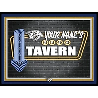 Nashville Predators 12'' x 16'' Personalized Framed Neon Tavern Print
