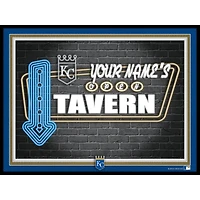 Black Kansas City Royals 12'' x 16'' Personalized Framed Neon Tavern Print